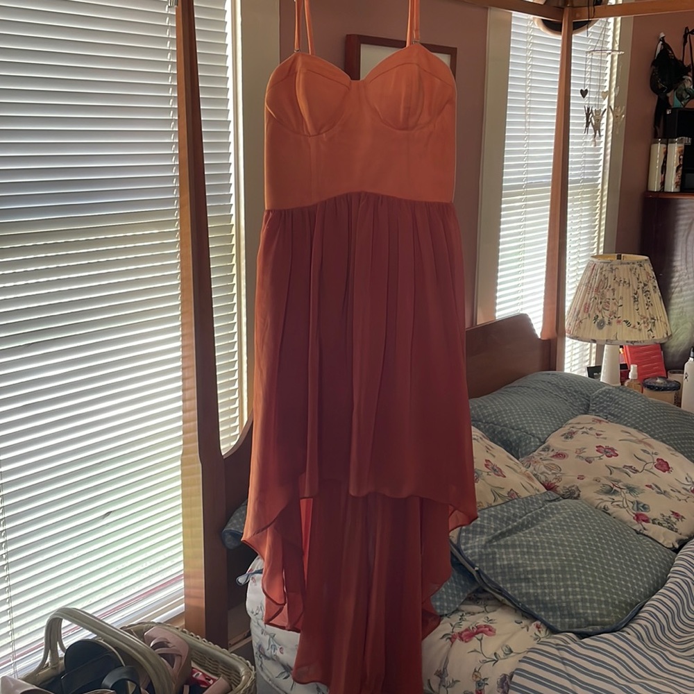 High-Low Strapless Dress
